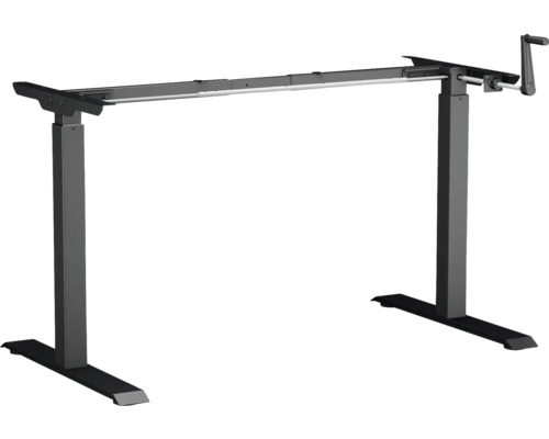 Bureau onderstel M-SMART Spin handmatig verstelbaar 69,5-113,5 cm, zwart Verstelbaar bureauframe met handzwengel