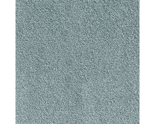 Tapijt frisé Leila blauw 400 cm breed Close-up van een tapijtvloer