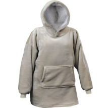 Extra grote fleece hoodie met capuchon en zak