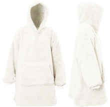 Extra grote fleece hoodie met capuchon en zak