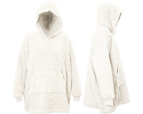 UNIQUE LIVING Hoodie oversized Pleun cremé 120x78 cm