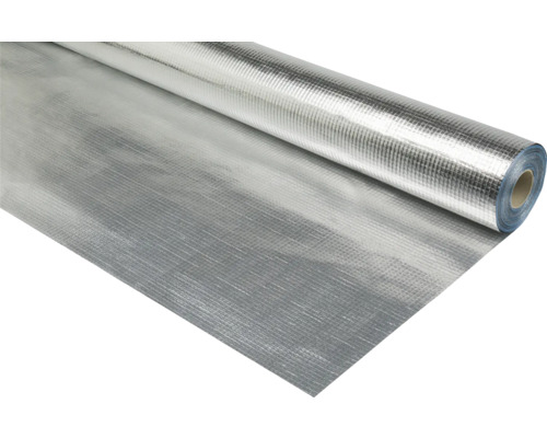 MIOFOL® 210AG - Waterkerende dampdoorlatende gevelfolie, 2,6x50m Rol van zilverkleurige isolatiefolie