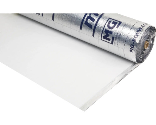 MIOFOL® AVS4 - Dampdichte vloerfolie (met kleefstrook), 1,5x25m Rol isolatiefolie met aluminium coating