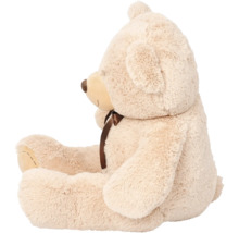 Pluche teddybeer met strik in profiel
