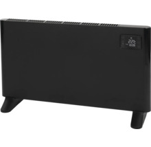 Zwarte elektrische radiator met digitaal display
