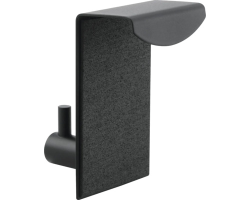 Zwarte handdoekhaak voor wandmontage