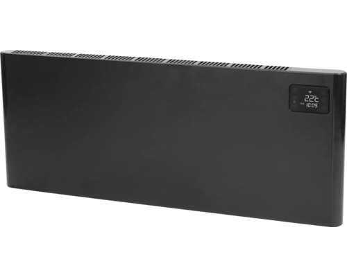 Zwarte convectorkachel met digitaal display