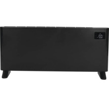 Zwarte elektrische radiator met digitale display