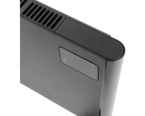 Detailweergave van een zwarte radiator