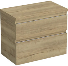 Wastafelonderkast met twee lades in houten design