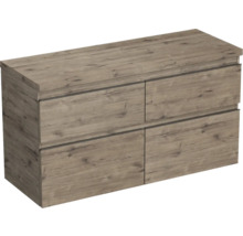 Badkamermeubel met vier laden in houtlook