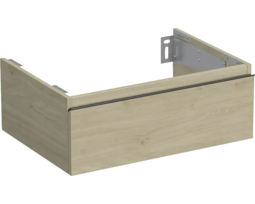 JUNGBORN Wastafelonderkast Trenta 26x70 cm kendal eiken naturel zwarte greep Wastafelonderkast zonder wastafel