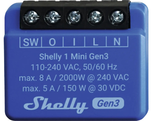 Shelly 1 Mini Gen3 WLAN-schakelaar