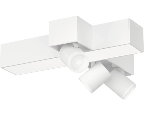 PHILIPS Hue White and Color Ambiance LED opbouwspot Centris 3-lichts cross wit Witte railspot met drie spots