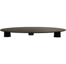 Ronde houten salontafel met korte poten