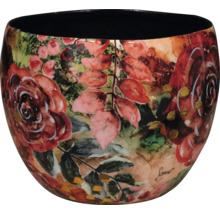 Bloempot met rozenpatroon