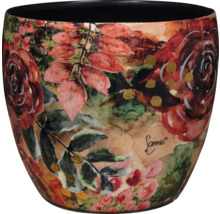Bloempot met rozenpatroon