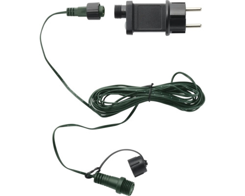 Netstroomaansluiting voor buitenverlichting met stekker en kabel