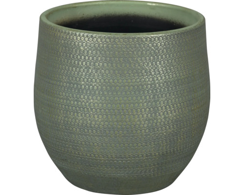 PASSION FOR POTTERY Bloempot Boaz Aardewerk groen Ø 20 cm H 18 cm