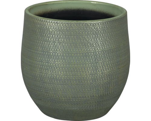 PASSION FOR POTTERY Bloempot Boaz Aardewerk groen Ø 29 cm H 26 cm