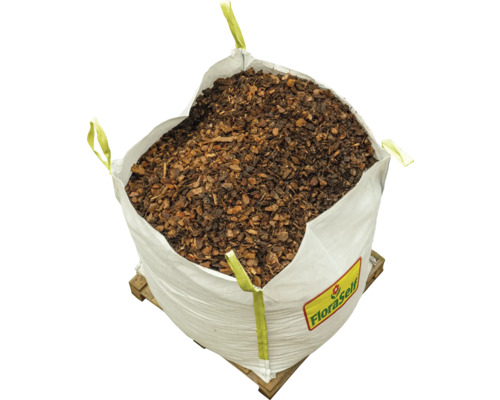 FLORASELF Bigbag franse boomschors klassiek 1,85 m³ Grote zak met boomschors op een pallet