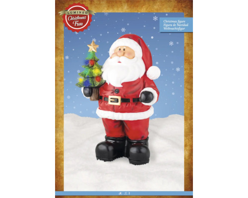 Kerstfiguur met kerstman en boom