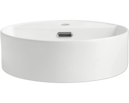 Opzetwastafel van keramiek met overloop