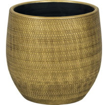Decoratieve metalen plantenbak met stippenpatroon
