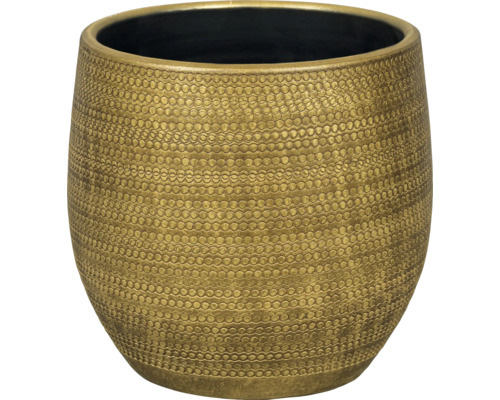 PASSION FOR POTTERY Bloempot Boaz Aardewerk goud Ø 29 cm H 26 cm