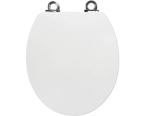 Toiletbril van kunststof met metalen bevestiging