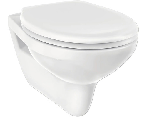 FORM & STYLE Spoelrandloos toilet Obira met soft close en quick-release wc-bril wit