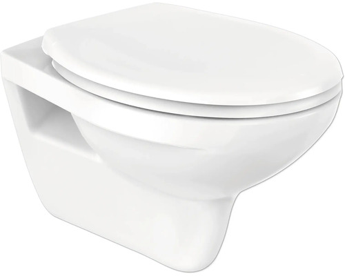 Wandcloset van keramiek met toiletzitting