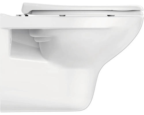 Wandhangend toilet van keramiek met toiletzitting