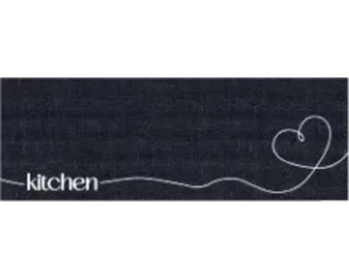 MD-ENTREE Loper Cook&Wash Love Kitchen zwart 50x150cm