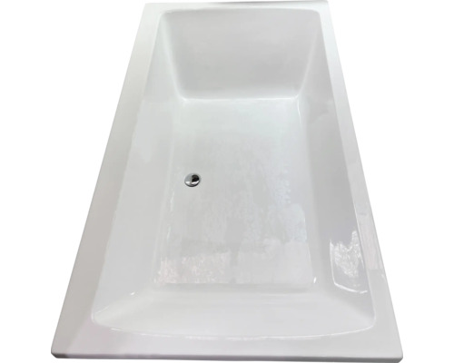 Rechthoekig ligbad van sanitairacryl met afvoer