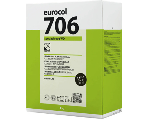 FORBO EUROCOL Voegmortel Speciaalvoeg WD 706 beige 4 kg Eurocol 706 Universeel voegmateriaal, flexibel en waterdicht, 4 kg