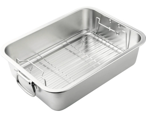 Roestvrijstalen braadslee met braadrooster