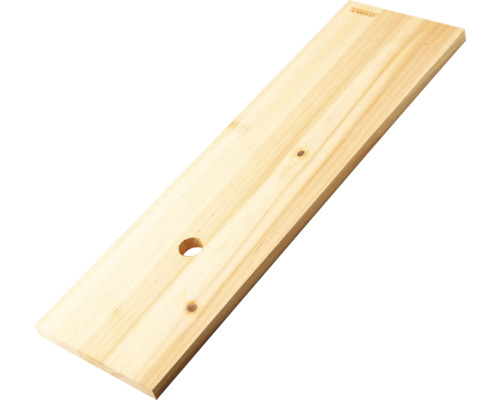 Houten plank met boorgat
