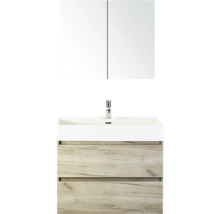 Wastafel met onderkast en spiegelkast voor de badkamer