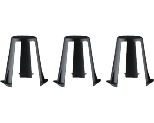 PAULMANN Afstandhouder voor inbouwspots 62-90 mm, 3 stuks Drie zwarte plantstokverbinders