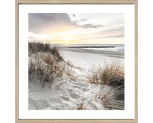 Ingelijste foto met strandmotief en duinen