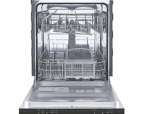 Geopende vaatwasser met vaatwaskorven