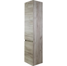 Hoge kast met twee laden in houtlook