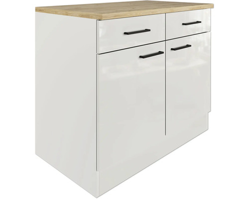 Keukeneiland met werkblad, laden en kastvakken