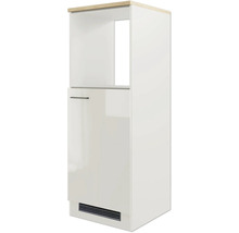 FLEX WELL Bakoven/koelombouwkast tbv 88 cm inbouwkoelkast Lund 60x60x161,5 cm lichtgrijs glanzend