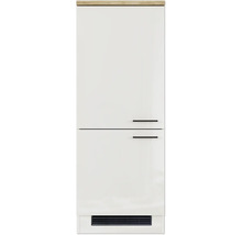 FLEX WELL Koelombouwkast tbv 88 cm inbouw koelkast Lund 60x60x161 cm lichtgrijs glanzend