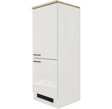 FLEX WELL Koelombouwkast tbv 88 cm inbouw koelkast Lund 60x60x161 cm lichtgrijs glanzend