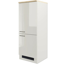 FLEX WELL Koelombouwkast tbv 88 cm inbouw koelkast Lund 60x60x161 cm lichtgrijs glanzend