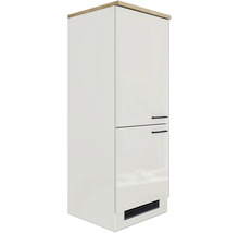 FLEX WELL Koelombouwkast tbv 88 cm inbouw koelkast Lund 60x60x161 cm lichtgrijs glanzend