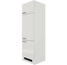 FLEX WELL Koelombouwkast tbv 88 cm inbouw koelkast Lund 60x57x200 cm lichtgrijs glanzend